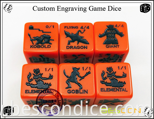 Custom Engraving Game Dice